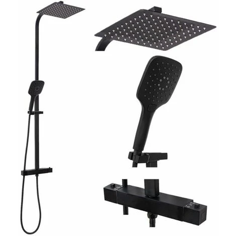 SET DOCCIA DA INCASSO CON TERMOSTATO REA JET BLACK MAT 1 SET DOCCIA DA INCASSO CON TERMOSTATO REA JET BLACK MAT