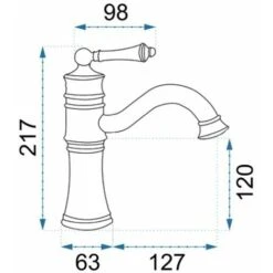 RUBINETTO DA BAGNO REA VINTAGE OLD BLACK LOW -Stile Bagno 54295481 5