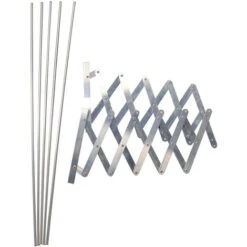 Stendino Espandibile Rolan 5 Fili 140 Cm In Alluminio 140x78x26 Cm -Stile Bagno 54301862 5