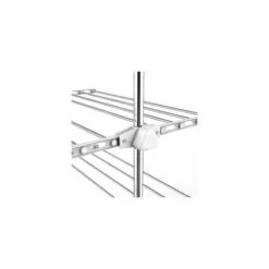 Todeco Stendino Per Biancheria, Stendibiancheria - Materiale: Tubi In Acciaio Inossidabile - Carico Massimo: 3 Kg Per Ciascun Barra Di Sostegno - 3 Ripiani, Bianco, Con Ali -Stile Bagno 54376649 3