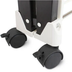 Todeco Stendibiancheria Pieghevole, Porta Abiti Pieghevole - Materiale: Plastica ABS - Dimensioni Delle Grandi Griglie Laterali Pieghevoli: 49,0 X 43,2 Cm (x 4 Pezzi) - 174 X 105 X 84 Cm, Nero/Bianco -Stile Bagno 54376695 3