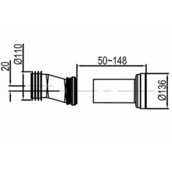 Modulo Sanitario 805S Con Sensore Per WC Sospeso - Bianco Nero -Stile Bagno 54377596 4