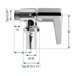 Sanitop-Wingenroth Schell Svizzero Lavastoviglie Per WC, 1 pezzi, 3/4 pollici, 21424 7 -Stile Bagno 54600755 4