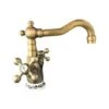 Rubinetto Bagno Per Lavabo Vintage Bronzato Stile Antico Ceramica