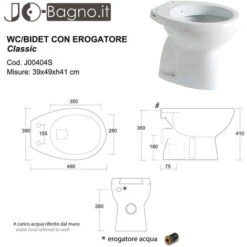 WC Con Funzione BIDET Incorporato Ed Erogatore CLASSIC -Stile Bagno 55068554 5