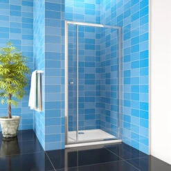 185 Cm Box Doccia Per Nicchia Porta A Soffietto Vetro Temperato 5 Mm Trasparente Profili Cromati Lucidi 70 Cm -Stile Bagno 56625191 3