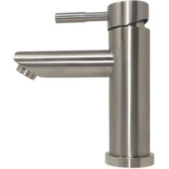 Rubinetto Lavabo Bagno Silver Satinato MonoComando Miscelatore Acqua S9004 -Stile Bagno 5731981 4