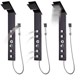 Sistema Pannello Doccia In Vetro Marrone VidaXL 8 Sistema Pannello Doccia In Vetro Marrone VidaXL -Stile Bagno 5756890 4