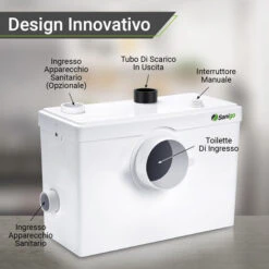 Sanigo Grinder Sanitario 3/1 600W Pompa WC Doccia Lavandino Vasca -Stile Bagno 58488935 4