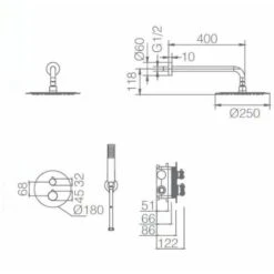 Set Doccia Monocomando Oro Spazzolato Linea Imex GPD038/OC -Stile Bagno 58778728 3
