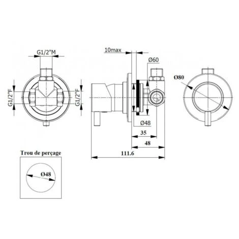 Miscelatore Meccanico Per Box O Pannello Doccia Sarodis 2 Miscelatore Meccanico Per Box O Pannello Doccia Sarodis - immagine 2