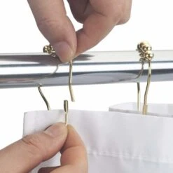 HIASDFLS Confezione Da 12 Anelli Per Tende Da Doccia In Acciaio Inossidabile E Anelli Per Tende Da Doccia Anticorrosione -Stile Bagno 59008982 5
