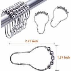 HIASDFLS Anelli Per Tende Da Doccia Anelli Per Tende Da Doccia Anelli Per Tende Da Doccia In Acciaio Cromato Lucido Anelli Per Tende Da Doccia Anelli Per Tende Da Doccia Anelli Da Doccia - 12 Pezzi -Stile Bagno 59009014 3
