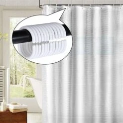 HIASDFLS Anelli Per Doccia In Plastica Per Tende Da Doccia Anelli Per Doccia A Forma Di C Ganci Per Tende Da Doccia Ciondolo Per Tende Da Doccia Per Aste Per Finestre Da Bagno 36 Pezzi -Stile Bagno 59009021 4
