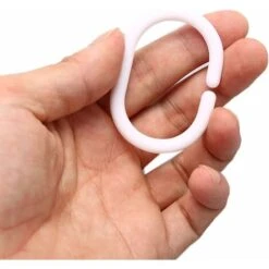 HIASDFLS Anelli Per Doccia In Plastica Per Tende Da Doccia Anelli Per Doccia A Forma Di C Ganci Per Tende Da Doccia Ciondolo Per Tende Da Doccia Per Aste Per Finestre Da Bagno 36 Pezzi -Stile Bagno 59009021 5