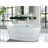 Vasca Da Bagno Freestanding Di Design 200L 150x72x58 Cm Bianco - DOMINIKA