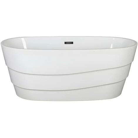 Vasca Da Bagno Freestanding Di Design 200L 150x72x58 Cm Bianco - DOMINIKA 2 Vasca Da Bagno Freestanding Di Design 200L 150x72x58 Cm Bianco - DOMINIKA - immagine 2