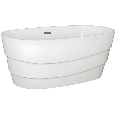 Vasca Da Bagno Freestanding Di Design 200L 150x72x58 Cm Bianco - DOMINIKA 3 Vasca Da Bagno Freestanding Di Design 200L 150x72x58 Cm Bianco - DOMINIKA - immagine 3