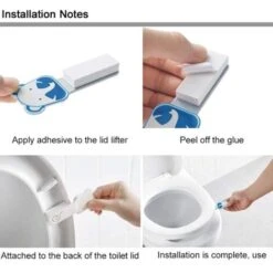 HIASDFLS Sollevatore Per Coprisedile Del Water Sollevatore Per Sedile Del Water, Antiaderente, Evitare Di Toccare Autoadesivo Hygieneyellow Giraffa -Stile Bagno 59384456 3