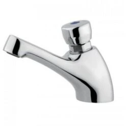 RUBINETTO COLLO CIGNO A PULSANTE ARRESTO TEMPORIZZATO Cromo