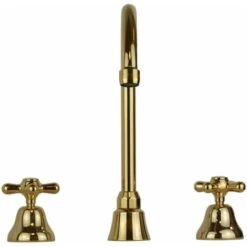 Rubinetto Lavabo 3 Fori Canna Alta In Colore Oro Gattoni Calypso 1109350D0 | Oro - Piletta Con Salterello 1"1/4 -Stile Bagno 59897418 3