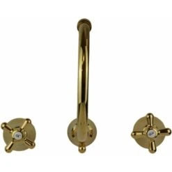 Rubinetto Lavabo 3 Fori Canna Alta In Colore Oro Gattoni Calypso 1109350D0 | Oro - Piletta Con Salterello 1"1/4 -Stile Bagno 59897418 4