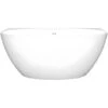 Vasca Da Bagno Semi Freestanding Ovale 197 L 151 X 94 X 60 Cm Bianco Acrilico - PAGRUS