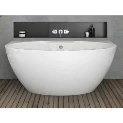Vasca Da Bagno Semi Freestanding Ovale 197 L 151 X 94 X 60 Cm Bianco Acrilico - PAGRUS -Stile Bagno 59966914 4