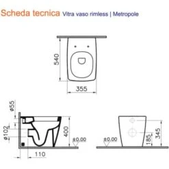 Metropole Vitra Sanitari Wc E Bidet Bianco Opaco Filo Muro -Stile Bagno 60149412 4