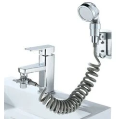 Trade Shop - Doccia A Mano Doccetta Portatile Per Lavandino +tubo Anticalcare Campeggio