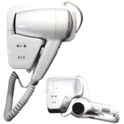 Trade Shop - Asciugacapelli Phon Da Parete A Muro Albergo Hotel Per Bagno Alberghi Spogliatoi