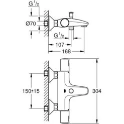 Miscelatore Termostatico Grohe Bagno - Precision Cromo Inizio -Stile Bagno 60856071 4