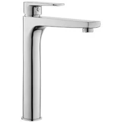 Rubinetto Lavabo Alto Canna Lunga Cromato Serie Erika