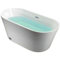 Vasca Da Bagno Freestanding Design 150x70xH58 Cm Bianca - TWIGGY