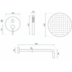 SET DOCCIA DA INCASSO REA LUNGO ROSE GOLD + BOX -Stile Bagno 62839385 5