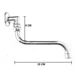 Rubinetto Canna A Muro Girevole Completa -Stile Bagno 6360362 3