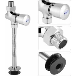 Valvola Di Scarico Per Orinatoio, Tipo A Pulsante Per Valvola Di Scarico Per Orinatoio, Spegnimento Automatico Ritardo Manuale, Farà Risparmiare Molto Acqua -Stile Bagno 63844016 4