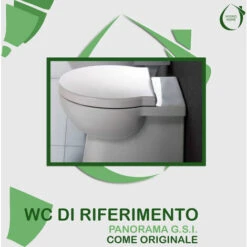Copriwater Panorama GSI Termoindurente Soft Close Bianco Come Originale -Stile Bagno 63870209 5