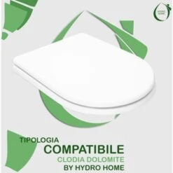 Copriwater Clodia Dolomite Legno Rivestito In Resina Poliestere Bianco Come Originale -Stile Bagno 63870259 3