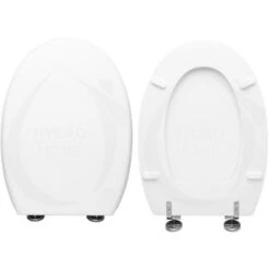 Copriwater Ronda Globo Legno Rivestito In Resina Poliestere Bianco