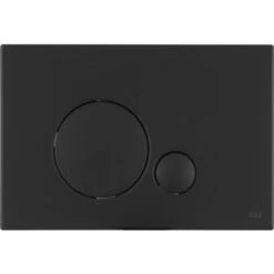 Placca Doppio Tasto Globe Nera Soft Touch Cassetta Incasso Oli