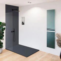 Piatto Doccia A Canale 100 X 80 Cm In Resina Finitura Ardesia - Grigio -Stile Bagno 63923129 5