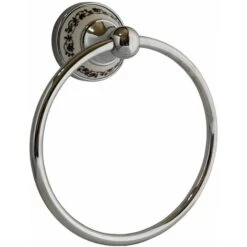 Set 6 Accessori Da Bagno Cromo Cromati E Vetro Satinato Arredo Vintage 52438 -Stile Bagno 64002829 5