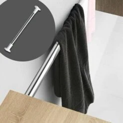 Bastone Asta Tenda Doccia Barra Telescopica Da 90 A 160cm In Acciaio Art.59797 -Stile Bagno 64003532 3