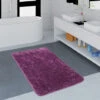 Paco Home Tappeto Bagno Moderno Monocolore Microfibra Soffice Confortevole Lilla 50x80 Cm