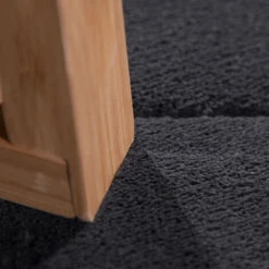 Paco Home Tappeto Bagno Tappetino Da Bagno Zerbino Morbido Memory Foam 3D Antracite, 50x80 Cm -Stile Bagno 64010524 3