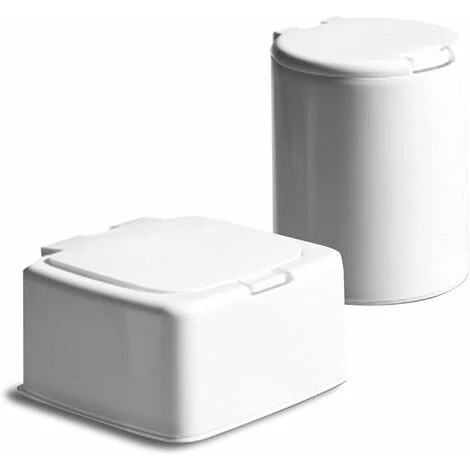 Kueatily Scatole Per Tamponi Di Cotone, Quadrati E Rotondi 1 Kueatily Scatole Per Tamponi Di Cotone, Quadrati E Rotondi