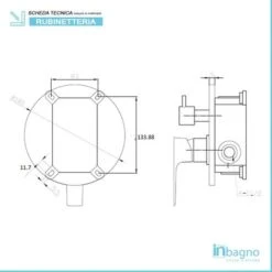 Set Doccia Nero Opaco Completo Di Soffione Quadrato 25x25 Cm, Kit Doccetta E Miscelatore -Stile Bagno 64841408 4