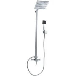Sistema Doccia Doccetta Termostatica Quadrata Con Doccetta E Set Di Tubi Doccia