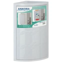 Angoliera Bagno In Plastica Due Ripiani E Anta Girevole